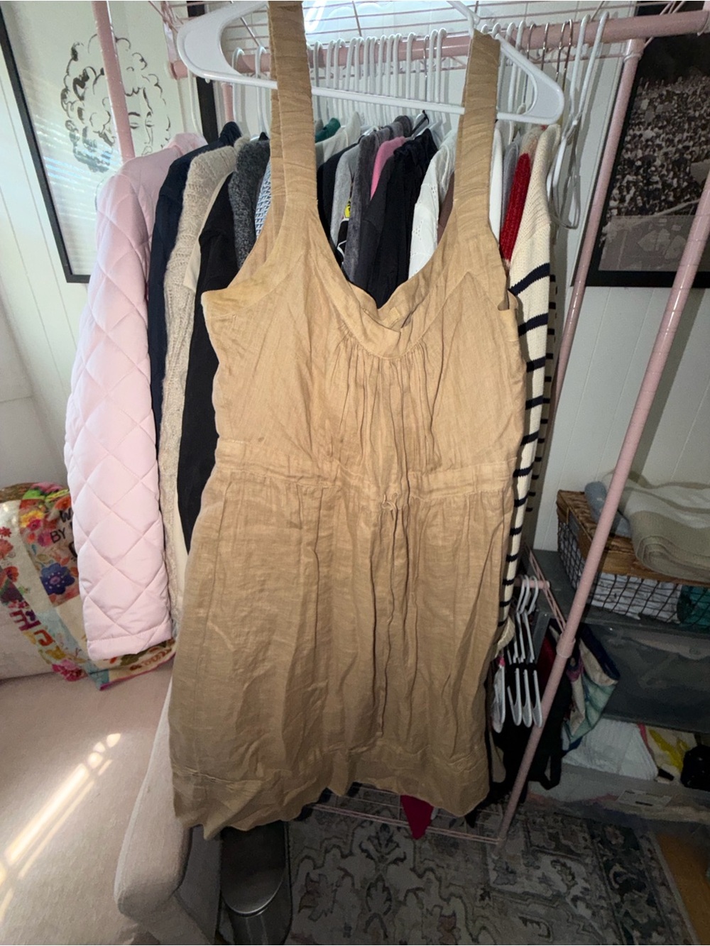 CP Shades Sleeveless Midi Dress in Tan